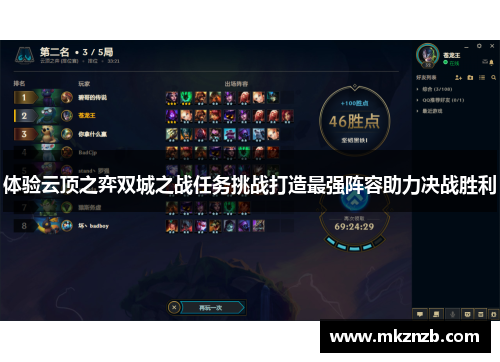 体验云顶之弈双城之战任务挑战打造最强阵容助力决战胜利